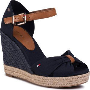 Espadrilky Tommy Hilfiger Basic Opened Toe High Wedge FW0FW04784 Desert Sky DW5