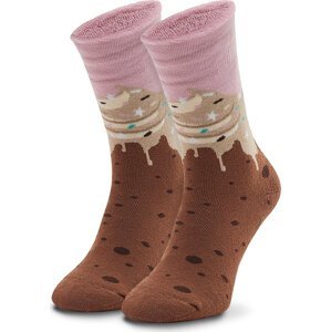 Klasické ponožky Unisex Zooksy Warm Winter Hot Chocolate Hnědá
