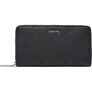 Velká dámská peněženka Calvin Klein Ck Must Za Wallet Xl_Epi Mono K60K611869 Black Mono 0GJ