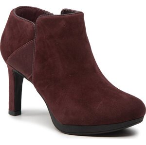 Polokozačky Clarks Ambyr Gem 261686014 Burgundy Suede