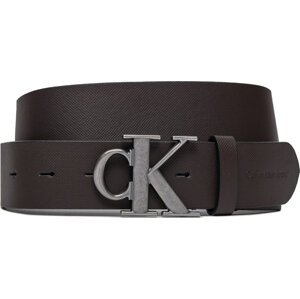 Pánský pásek Calvin Klein Jeans Ro Mono Plaque Lthr Belt 40Mm K50K511418 Bitter Brown GRP