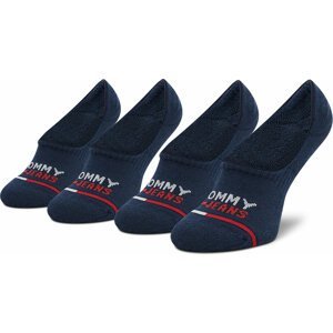 Sada 2 párů kotníkových ponožek unisex Tommy Jeans 701218959 Navy 002