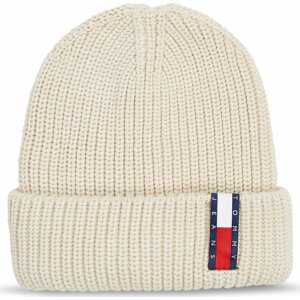 Čepice Tommy Jeans Im Tju Unisex Beanie AU0AU01808 Bleached Stone AEV