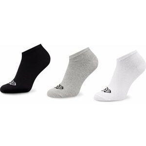 Sada 3 párů nízkých ponožek unisex New Era Flag Sneaker 13113639 Gra/Whi/Blk