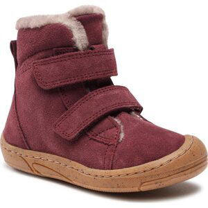 Kozačky Froddo Minni Suede Velcro G2110126-1 S Bordeaux 1