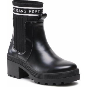 Polokozačky Pepe Jeans Coventry Chelsea PLS50443 Black 999