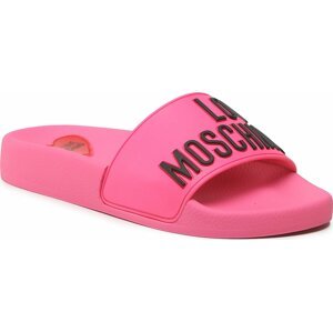 Nazouváky LOVE MOSCHINO JA28052G1GI13604 Fluo Fuxia/Nero