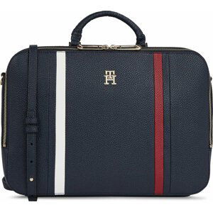 Brašna na notebook Tommy Hilfiger Th Emblem Laptop Bag Corp AW0AW15116 Tmavomodrá