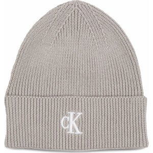 Čepice Calvin Klein Jeans Archive Logo Beanie K60K611255 Porpoise PEE