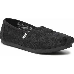 Polobotky Toms Alpargata 10016251 Black Geo Lace