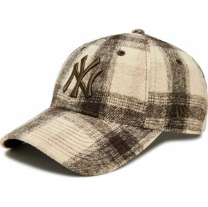 Čepice New Era Wmns Plaid 940 Nyy 60364294 Béžová