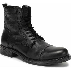 Kozačky Jack&Jones Russel Leather 12155999 Anthracite