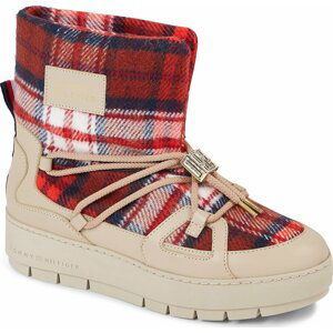 Sněhule Tommy Hilfiger Tartan Snowboot FW0FW07612 Merino ABO