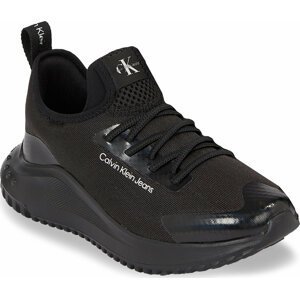 Sneakersy Calvin Klein Jeans Eva Runner Sock Laceup YW0YW01135 Triple Black 0GT