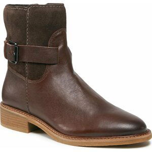 Polokozačky Clarks Cologne Strap 261747724 Dark Brown Combi