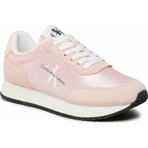 Sneakersy Calvin Klein Jeans Retro Runner Low Laceup Ny Pearl YW0YW01056 Peach Blush