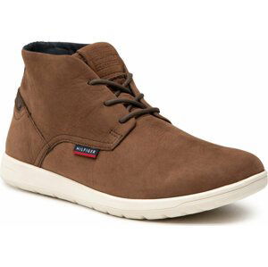 Kotníková obuv Tommy Hilfiger Lightweight Nubuck Hybrid Boot FM0FM03773 Cocoa GT6