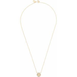 Náhrdelník Tory Burch Crystal Logo Delicate Necklace 53420 Tory Gold 783