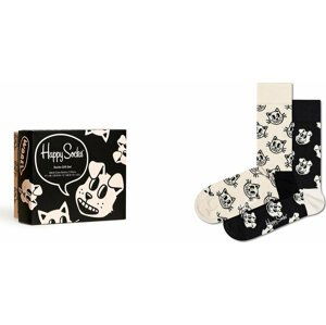 Sada 2 párů vysokých ponožek unisex Happy Socks XPTS02-9100 Barevná