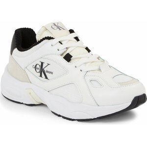 Sneakersy Calvin Klein Jeans Retro Runner Lace Up Lth Mix Wn YW0YW01184 Bright White/Black YBR