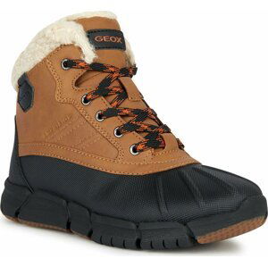 Kozačky Geox J Flexyper Boy B Abx J269XE 0ME50 C0034 S Cognac/Black