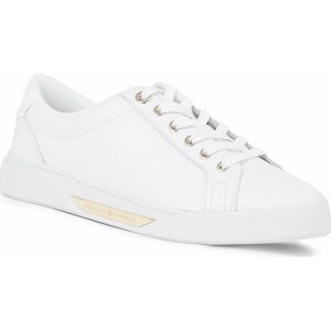 Sneakersy Tommy Hilfiger Golden Hw Court Sneaker FW0FW07560 White/Gold 0K7