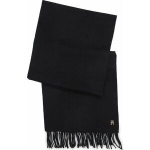 Šál Tommy Hilfiger Cashmere Chic Woven Scarf AW0AW15344 Black BDS