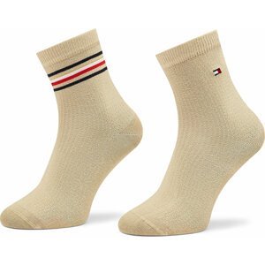 Sada 2 párů dámských vysokých ponožek Tommy Hilfiger 701223809 Beige 039