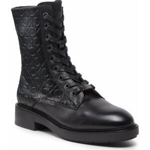 Polokozačky Calvin Klein Rubber Sole Combat Boot HW0HW01292 Ck Black BAX