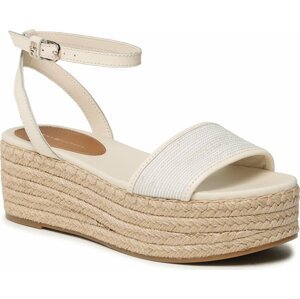 Espadrilky Tommy Hilfiger Th Woven Platform Sandal FW0FW07345 Sugarcane AA8