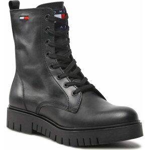 Turistická obuv Tommy Jeans Lace Up Wmns Boot EN0EN01992 Black BDS