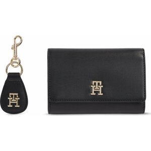 Dárková sada Tommy Hilfiger Med Flap Wallet W Keyfob AW0AW15663BDS Black BDS