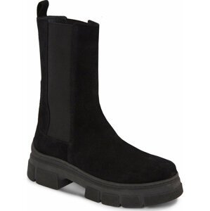 Kotníková obuv s elastickým prvkem Tommy Hilfiger Essential Suede Chelsea Boot FW0FW07489 Black BDS