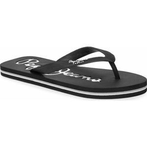 Žabky Pepe Jeans Bay Beach Basic M PMS70128 Black 999