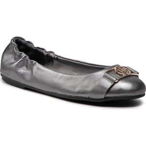 Baleríny Tommy Hilfiger Festive Essential Ballerina FW0FW06131 Silver 0IN