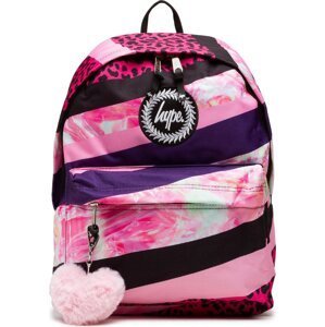 Batoh HYPE Dark Pink Stripe Crest Backpack YVLR-653 Black/Pink