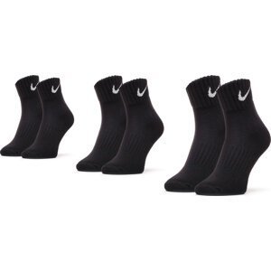 Sada 3 párů nízkých ponožek unisex Nike SX4926 001 Černá