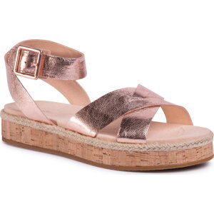 Espadrilky Clarks Botanic Poppy 261475224 Rose Gold Lea