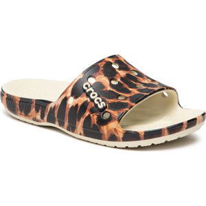 Nazouváky Crocs Classic Crocs Animal Remix Slide 207841 Bone/Leopard