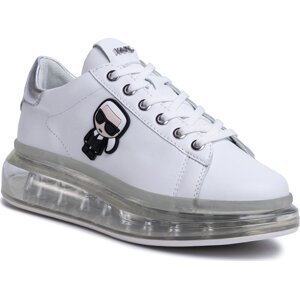 Sneakersy KARL LAGERFELD KL62630 White Lthr W/Silver