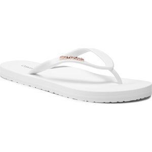 Žabky Calvin Klein Flipflop HW0HW00743 Ck White YAF