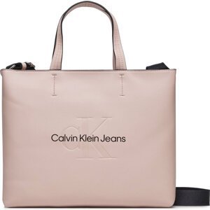 Kabelka Calvin Klein Jeans Sculpted Mini Slim Tote26 Mono K60K611547 Růžová