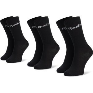 Sada 3 párů vysokých ponožek unisex Reebok Act Core Crew Sock 3p FL5229 Black