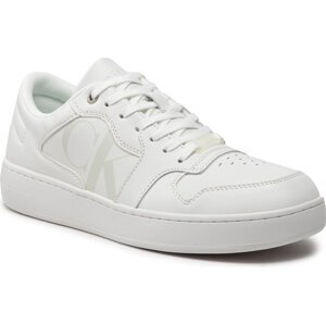 Sneakersy Calvin Klein Jeans Basket Cupsole Bold Mono Lth YM0YM00428 Triple White 0K8