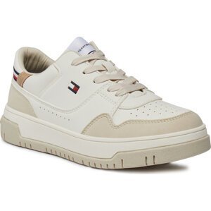 Sneakersy Tommy Hilfiger Low Cut Lace-Up Sneaker T3X9-33366-1269 S Beige/Off White A360