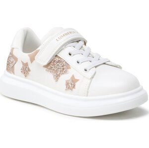 Boty Lumberjack 1 VELCRO AND ELASTIC LACE SNEAKER WHITE/GOLD