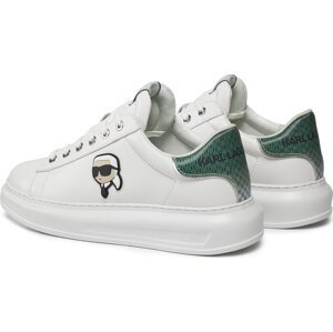 Sneakersy KARL LAGERFELD KL52533N White Lthr w/Dk Green 01F