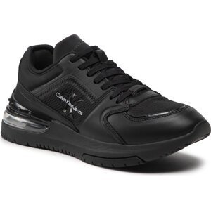 Sneakersy Calvin Klein Jeans Sporty Runner Comfair Laceup Lth YM0YM00421 Triple Black 0GL