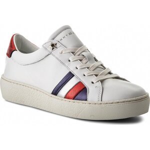 Sneakersy Tommy Hilfiger Corporate Iconic Sneaker FW0FW03458 White 100