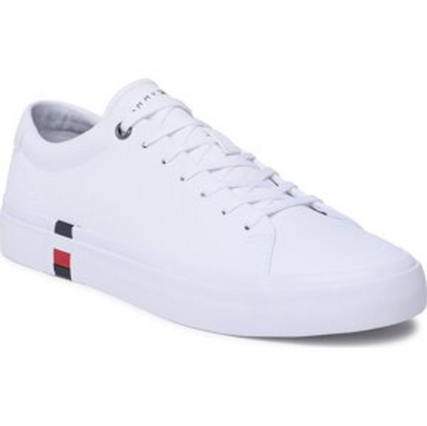 Sneakersy Tommy Hilfiger Corporate Leather Detail Vulc FM0FM04589 White YBS